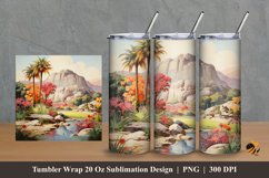 Palm And Nature Tumbler Wrap Sublimation Design 2 Product Image 1