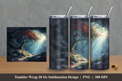 Tree Rose Graffiti Tumbler Wrap Sublimation Design 2 Product Image 1