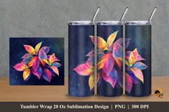 Painting Aglaonema Tumbler Wrap Sublimation Design 2 Product Image 1