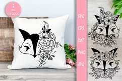 Gorgeous Floral Fox Svg File Bundle, Floral Wild Animal SVG Product Image 2