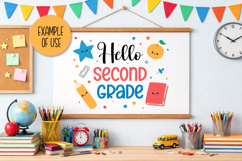 Hello 2nd Grade SVG | Back to School 2026 | Second Grade PNG Product Image 4
