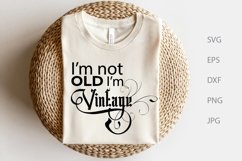 I'm Not Old I'm Vintage, Funny SVG Product Image 2