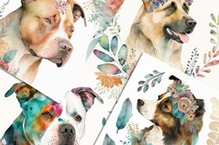 Watercolored Boho Dogs Illustrated 12 Variations Product Image 2