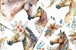 Watercolored Boho Horses Illustrated 12 Variations Product Image 3