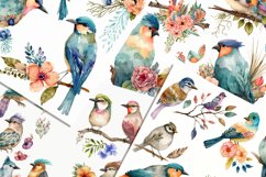 Watercolored Boho Birds Illustrated 12 Variations Product Image 4