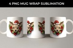3D Christmas Chihuahua Dog Mug Wrap Sublimation PNG Product Image 2