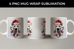 3D Christmas Dalmatian Dog Mug Wrap Sublimation PNG Product Image 2