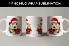 3D Christmas Cocker Spaniel Dog Mug Wrap Sublimation PNG Product Image 2