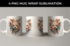3D Floral Fantasy Chihuahua Mug Sublimation PNG Product Image 2