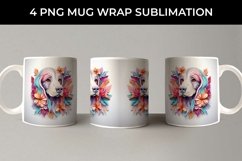3D Floral Fantasy Cocker Spaniel Mug Sublimation PNG Product Image 2