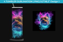 Neon Yorkshire Terrier Dog Tumbler Wrap 20 oz Sublimation Product Image 2
