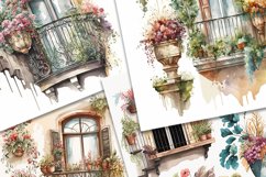 Floral Boho Balcony Watercolor Product Image 4