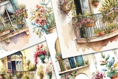 Floral Boho Balcony Watercolor Product Image 2
