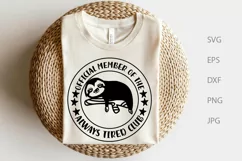 Official Member Of The Always Tired Club, Funny Animal SVG Product Image 2