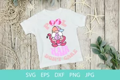 Pool Hair Don't Care SVG, Girl Gnome SVG Cut File Product Image 3