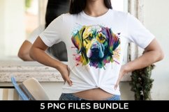 Rainbow Labrador Retriever Watercolor PNG for Sublimation Product Image 2