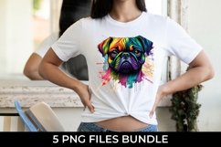 Rainbow Pug Dog Watercolor Bundle Product Image 2