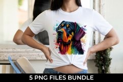 Rainbow Rottweiler Dog Watercolor Bundle Product Image 2