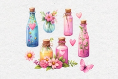 BIG BUNDLE Summer Clipart, Flowers, Bottles and Jars, PNG Product Image 2