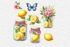 BIG BUNDLE Summer Clipart, Flowers, Bottles and Jars, PNG Product Image 3