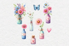 Summer Clipart, Bottles and Jars, PNG Product Image 2