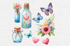 Summer Clipart, Bottles and Jars, PNG Product Image 2