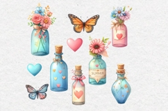 Summer Clipart, Bottles and Jars, PNG Product Image 2