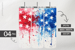 Patriotic Splashes Digital Papers - Patriotic Texture Product Image 2