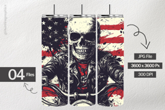 Patriotic Skull Digital Papers - Patriotic Texture Product Image 2