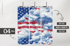 Patriotic Cloud Digital Papers - Patriotic Texture Product Image 2