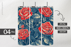 Patriotic Roses Digital Papers - Patriotic Texture Product Image 1
