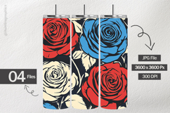 Patriotic Roses Digital Papers - Patriotic Texture Product Image 2
