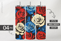 Patriotic Roses Digital Papers - Patriotic Texture Product Image 2