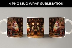 Santa&#039;s Workshop Wonders Mug: Joyful Christmas Preparations, Product Image 2