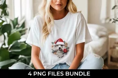 3D Christmas Poodle Dog T-shirt Sublimation PNG Product Image 2