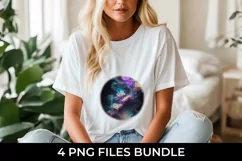 Galaxy Snapdragon Flowers T-shirt Sublimation PNG Product Image 2