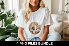 3D white Floral Beagle Dog T-shirt Sublimation PNG Product Image 2
