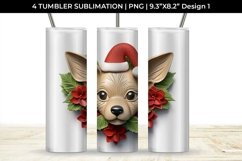 3D Christmas Chihuahua Dog Tumbler Wrap 20 oz Sublimation Product Image 2