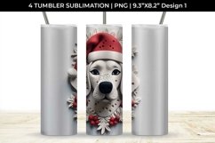 3D Christmas Dalmatian Dog Tumbler Wrap 20 oz Sublimation Product Image 2