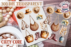 Cozy Core sheet Scrapbook PNG Love Aesthetic Warm Minimalism Product Image 1
