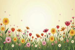 Colorful Flowers Background Wallpaper Product Image 1