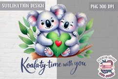 Valentine Love Animals Cute Quote Sublimation Design PNG Product Image 1
