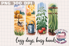 Summer Farm Brushstrokes PNG Sublimation Rustic Country Product Image 1
