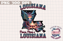 USA STATE America Summer Camping PNG Watercolor Design Sign Product Image 1
