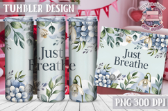 Sublimation Tumbler WRAP Vintage Quote Flowers Motivational Product Image 1