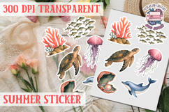 Summer sticker Cute flowers Love Picnic Beach Spring Product Image 1