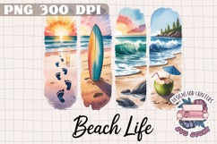 Summer Beach Brushstrokes PNG Sublimation Seaside Coastal Product Image 1