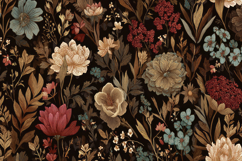 Dahlia Flowers Pattern Background Product Image 1