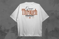 Grow Through Typography Streetwear T-shirt Design Product Image 1