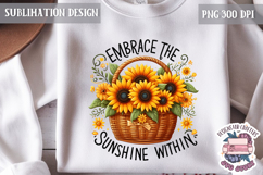 Spring Flower Sunflower Sublimation PNG Motivation Quote Product Image 1